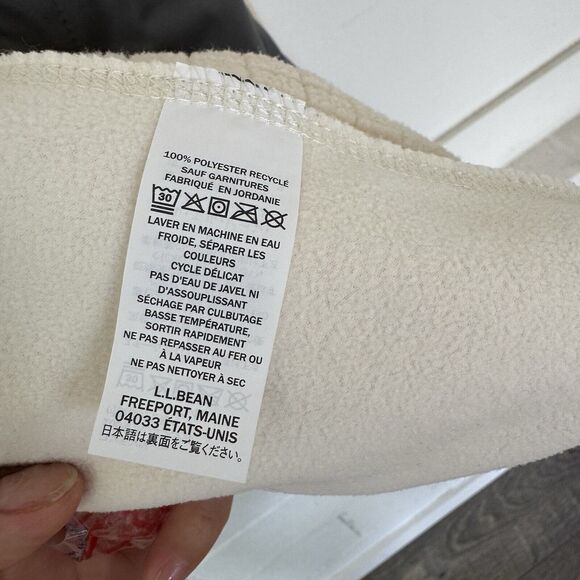 L.L. Bean Jacket Mountain Classic Windproof Fleece Full Zip Outdoors Bone Sz 1X - Picture 6 of 12